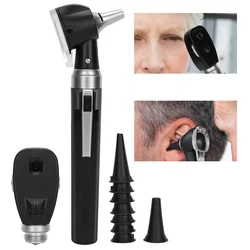 Fiber Optic Ophthalmoscope Otoscope Set LED Ear Eye Examination Devices Cleaner Ear Nose Throat Exam Diagnostic Kit Medical Tool