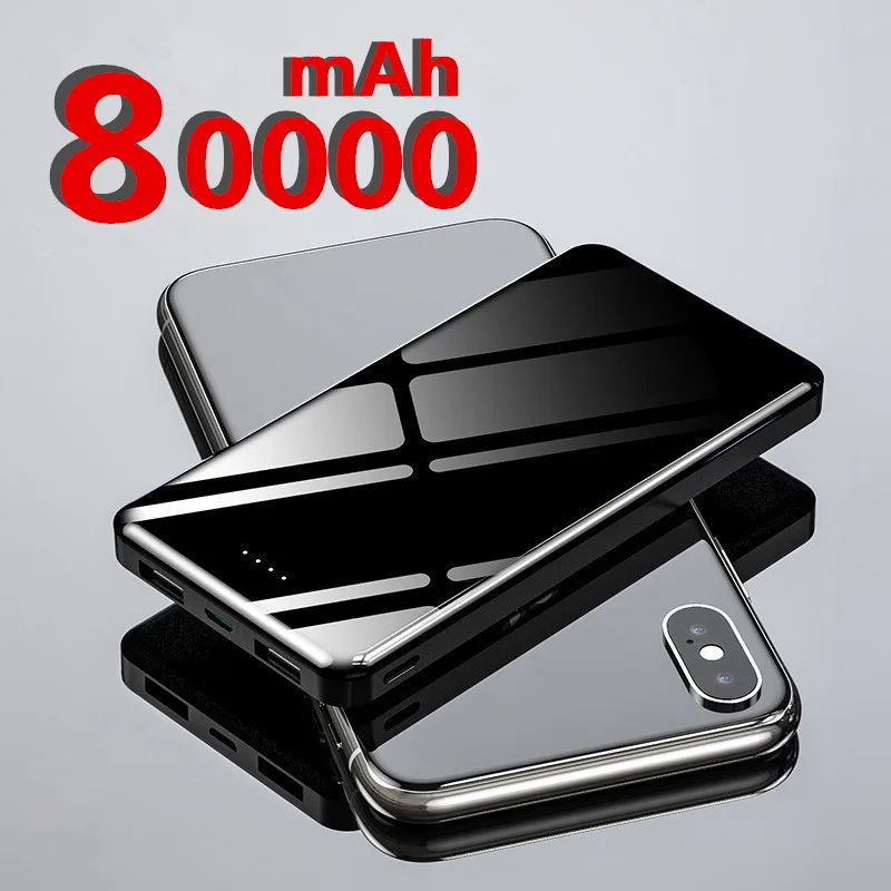 Внешний аккумулятор 80000 мАч для Xiaomi Iphone внешний портативное зарядное устройство