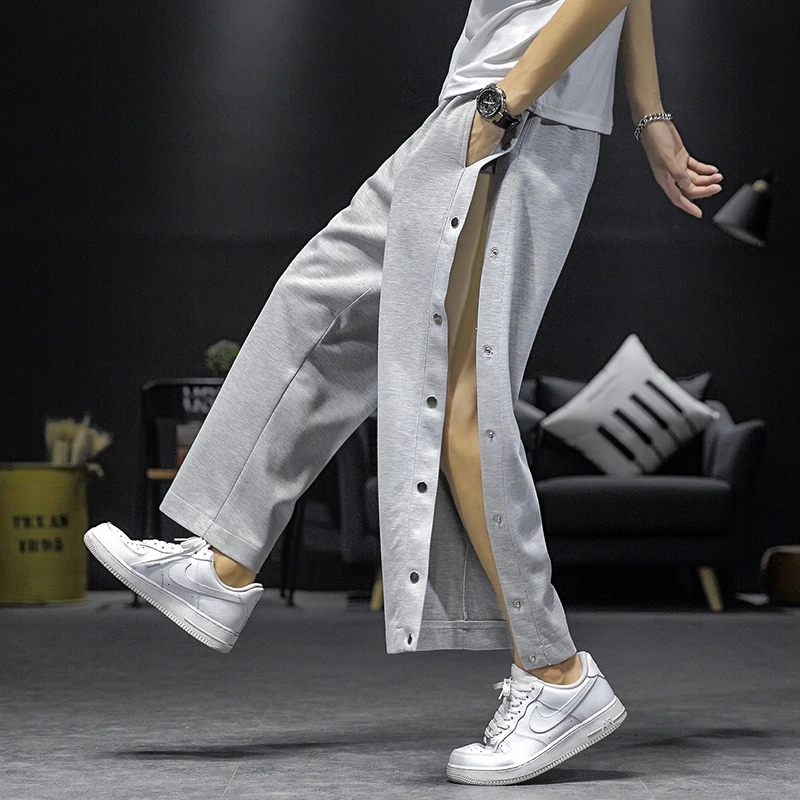 

Mens Designer Original Hip Hop Pants for Men High Street Clothing Button Up Baggy Sweatpants Japanese Streetwear Sport Trousers