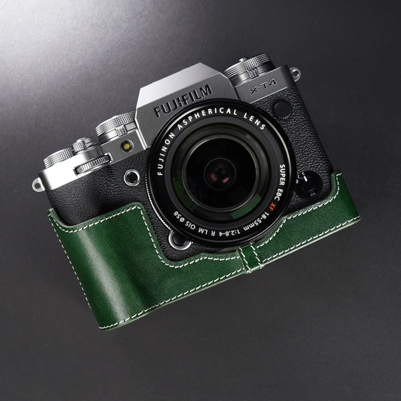 

Design For Fujifilm XT4 for Handmade Genuine Leather Camera case Half Bag