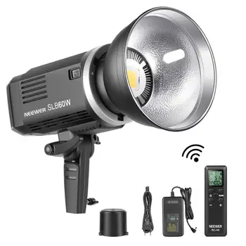 

Neewer SLB60W LED Video Light White 5600K Version,60W CRI 93+,TLCI 95+ with Remote Control and Reflector,Continuous Lighting