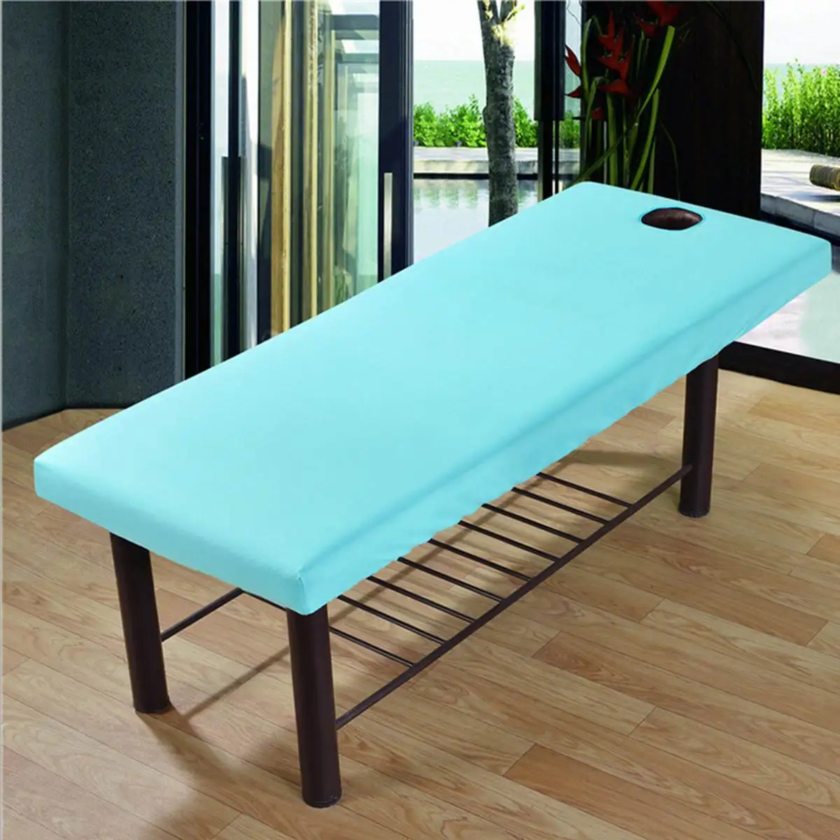 Universal Soft Elastic Fitted Bed Cover, Beauty Salon Massage Sheet, Body SPA Treatment Bedsheet with Hole, Sabanas Para Cama 4