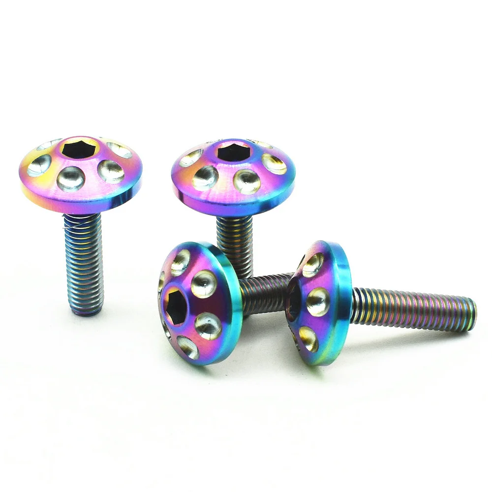 Titanium bolts M5x20 Motorcycle diy  hexagon rainbow color (5)