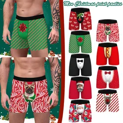 Christmas Print Mens Underwear Boxer3D Print Boxershorts Men Boxers Male Underpants Knickers Plus Size