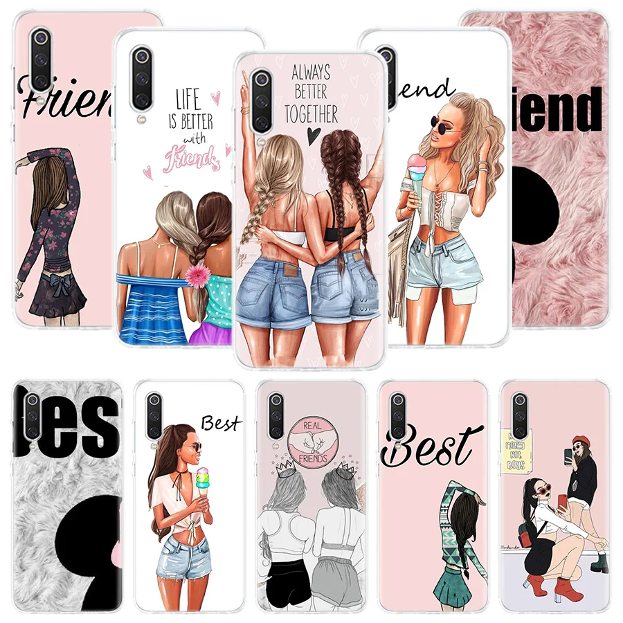 Ragazze Best Friends Forever Bff Custodia Per Telefono Per Xiaomi Redmi Note 10 9 8 11 12 Pro 11T 11S 11E 10S 9S 9T 8T 8A 7 6 5 Plus Art Patt