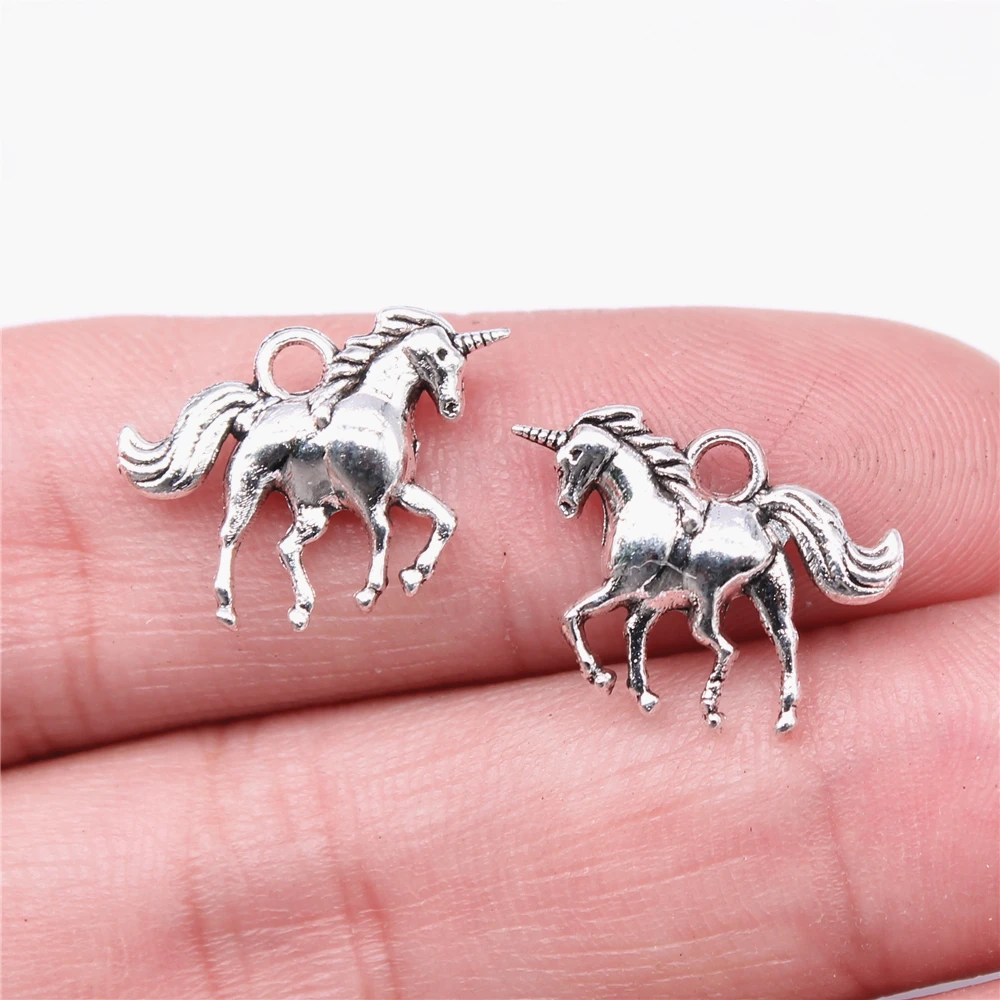 

Wholesale 150pcs/bag 18x13mm Unicorn Charm For Jewelry Making Antique Silver Color Antique Bronze Color Jewelry Findings