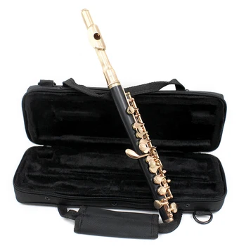 

Half-size Flute Kit Cupronickel Silver Plated C Key Tone with Cloth Cleaning Stick Padded Case Screwdriver Musical Instrument