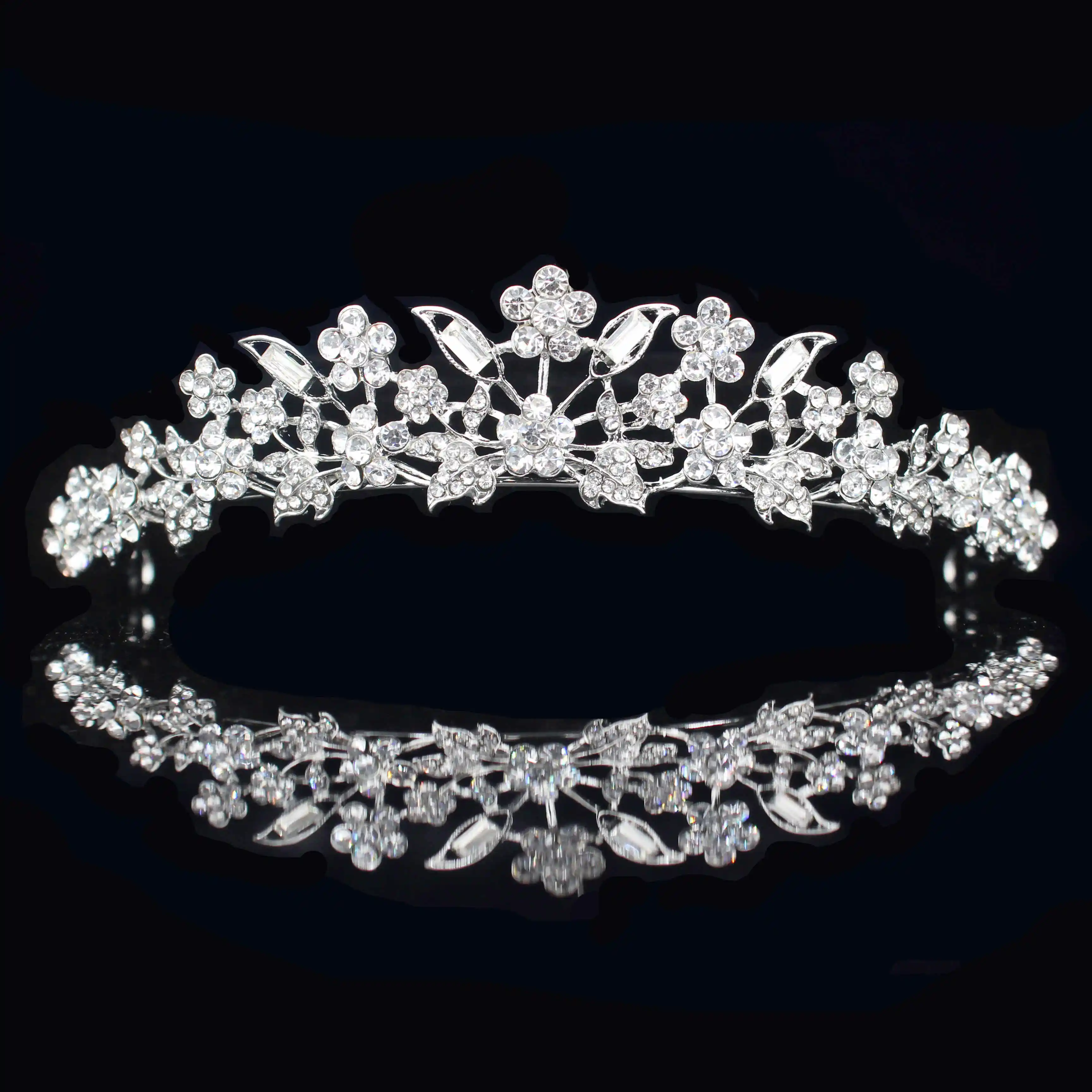 Crystal Queen Tiara Crown Wedding Bridal Diadem For Women Head Jewelry Accessories Lady Hair Ornaments Bride Pageant Headpiece 