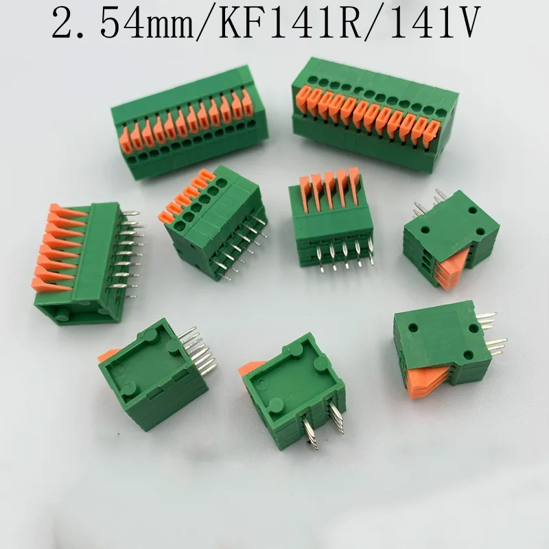 10 шт подпружиненная с винтовой клеммы FK141R/KF141V/DA141R/KF141V-2 54 мм клемма зеленая может