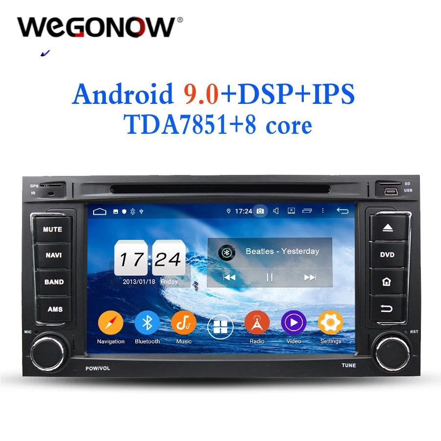 Android 9 0 4 Гб ОЗУ 8 ядер 32 ГБ для VW TOUAREG MULTIVAN 2002 2012 2din автомобильный DVD плеер GPS glonass map RDS