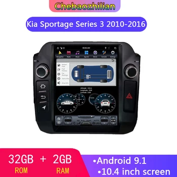 

10.4 inch Vertical Screen Tesla Android 9.1 For Kia Sportage Series 3 2010-2016 Car Multimedia Player Stereo Auto GPS Navigation