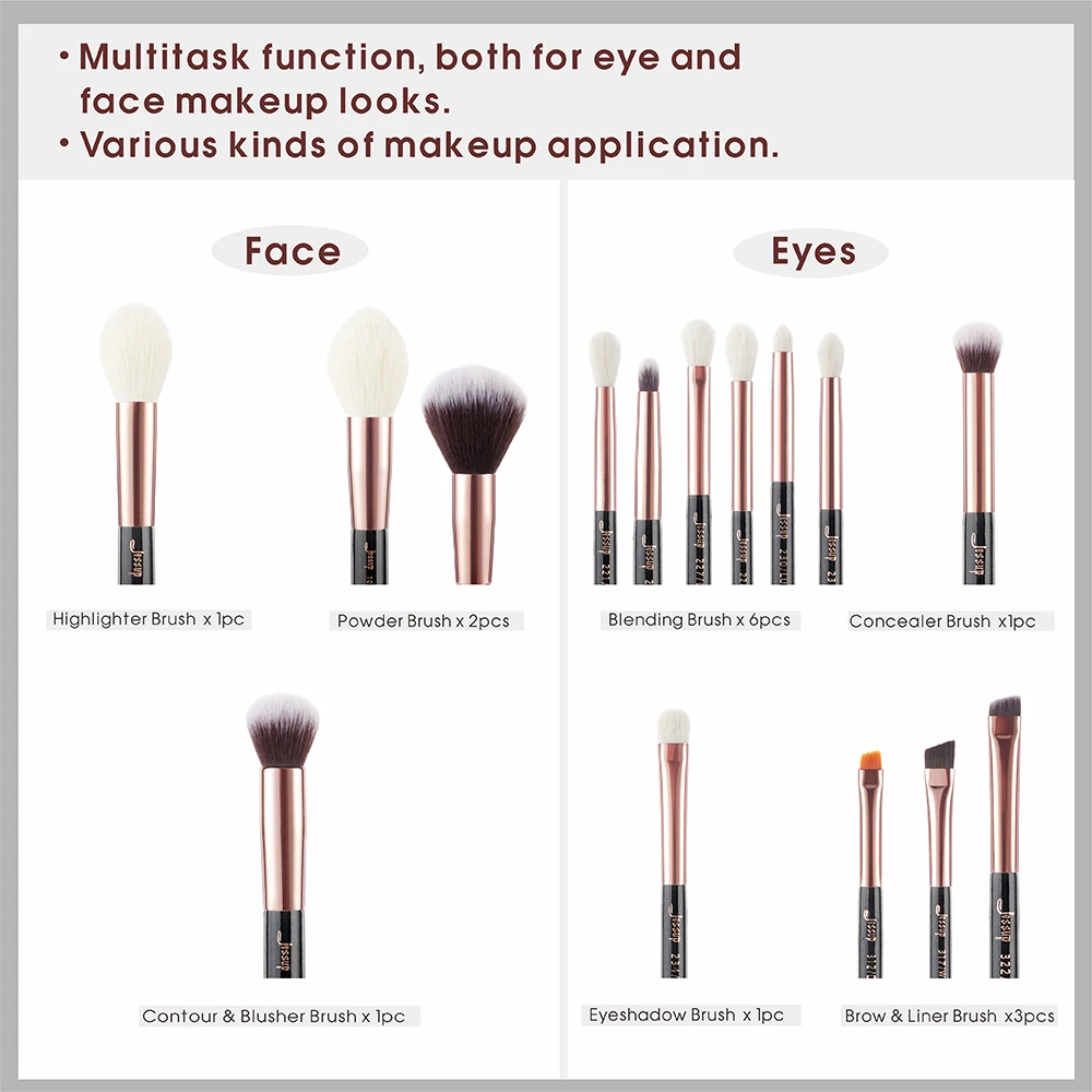 Online Jessup Schönheit 15 stücke Kosmetik Make Up Pinsel Set Dropshipping pinceaux maquillage Foundation Lidschatten Blending Pinsel T162