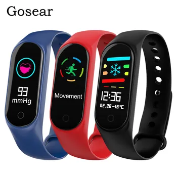 

Gosear Fashion Colored Screen Heart Rate Blood Pressure Monitor Pedometer M3S Smart Bracelet Watch Wristband Smartwatch