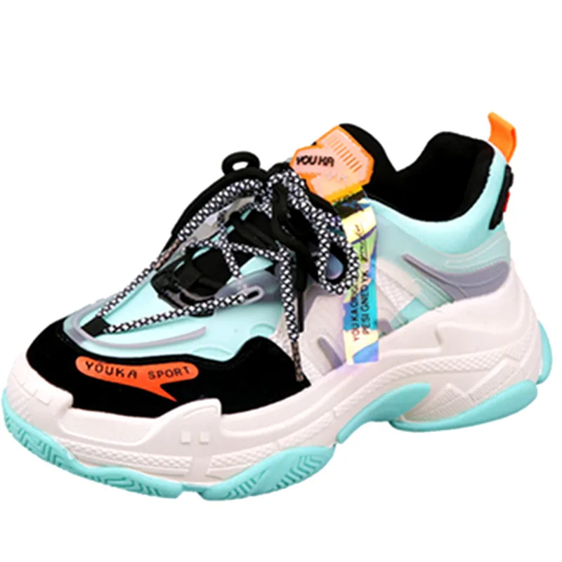 

RASMEUP Hip Hop Style Women's Mesh Breathable Platform Sneakers 2020 Famale Chunky Shoes Ladies Trainers Footwear