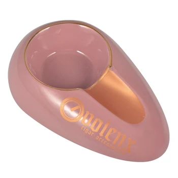 

Ceramic Cigar Ashtray with 1 Holder Table Decoration Cigarette Rubbish Garbage Storage Box Cigar Accessories