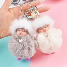 Kawaii брелок Спящая кукла брелок детские игрушки для девочек плюшевый мягкий брелок милая кукла Kpop аксессуары сумка Подвеска подарки