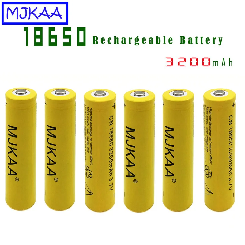 MJKAA 6 шт. 18650 3200 мАч 3 7 в литиевая аккумуляторная батарея оригинальные 10A литий
