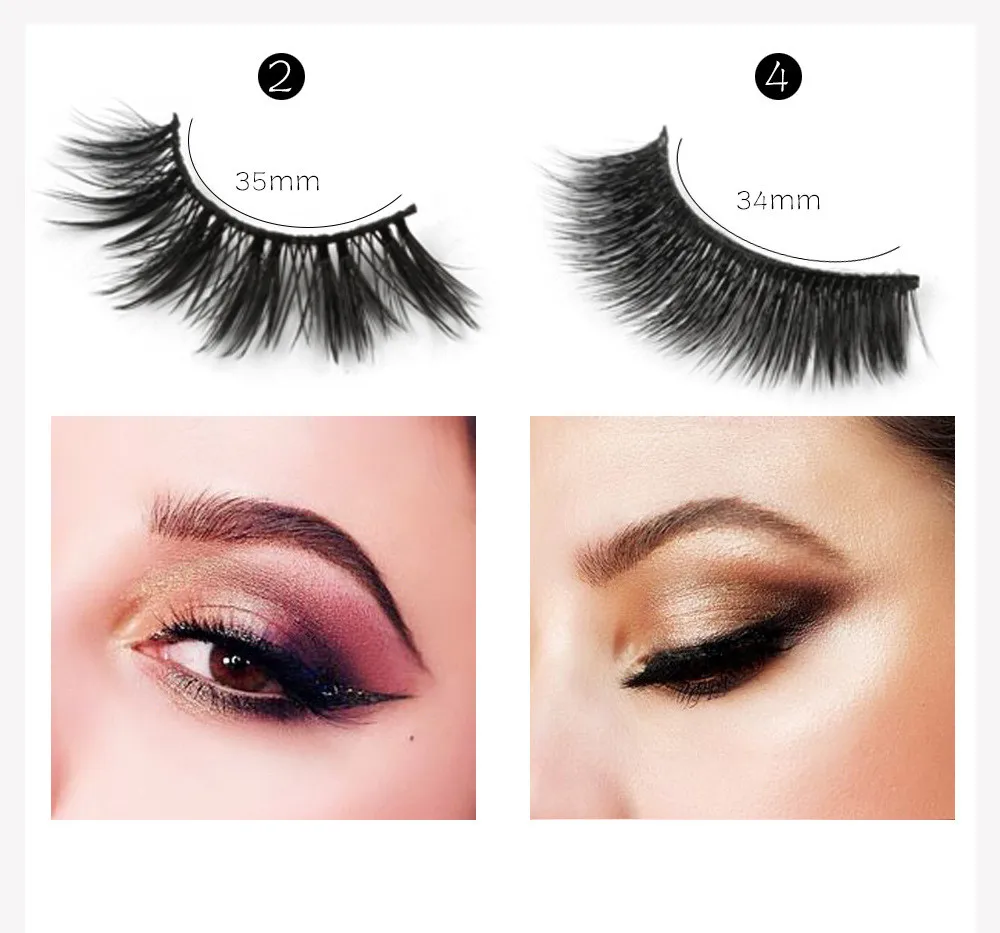 5 Pairs Handmade Real Mink 3D Full volume False Eyelashes Thick Long Lashes Set eyelash extension private label cosmetics (5)