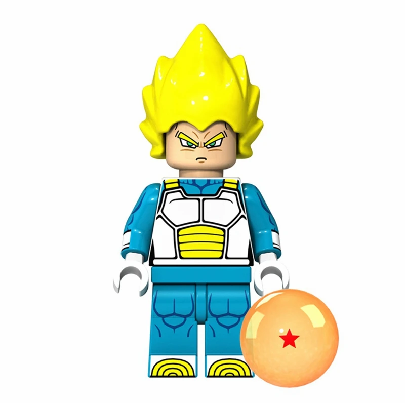 Один Dragon Ball Z Супер Гоку Саян Вегета сын ячейки "Dragon строительные блоки аниме Набор фигурок, игрушки для детей, подарки для детей - Цвет: Темно-серый
