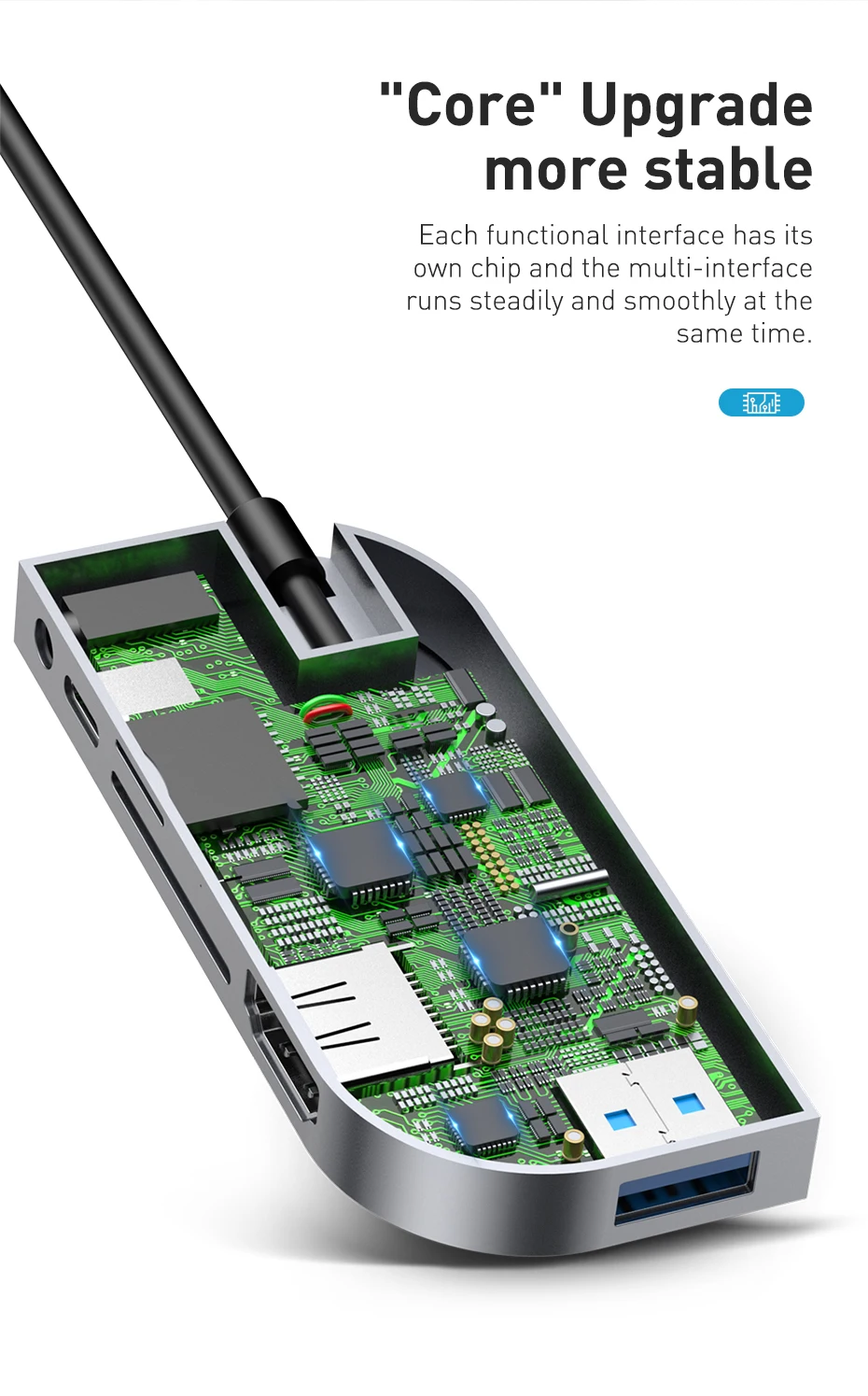 Baseus USB C концентратор разветвитель для USB 3,0 HDMI usb-хаб поддержка 4K HD type C концентратор для MacBook Pro адаптер мульти 6 usb портов type-C концентратор