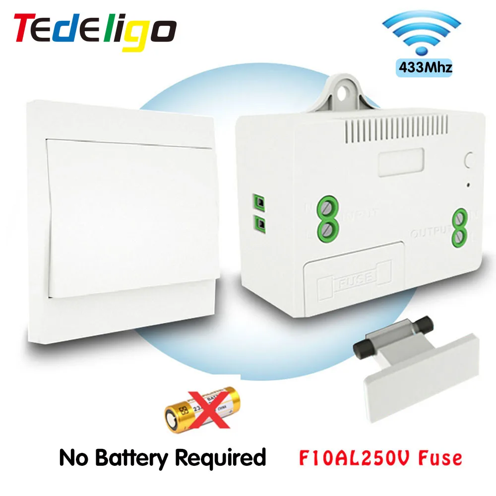Rf 433Mhz Wireless Light Switch Kinetic Self Powered Wall Panels No Battery Needed Remote Control Fuse Receiver 220V 10A,No Wire Rf 433Mhz Wireless Light Switch Kinetic Self Powered Wall Panels No Battery Needed Remote Control Fuse Receiver 220V 10A,No Wire
