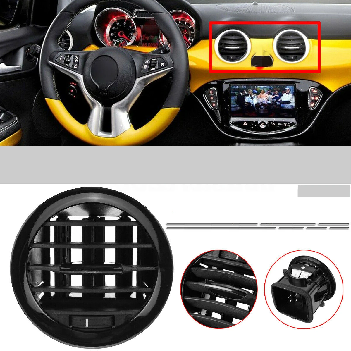 Neue Auto Innen Heizung A/C Air Vent Abdeckung Outlet Grille Für Vauxhall  Opel ADAM/CORSA D MK3 klimaanlage Vents Trim Abdeckungen - AliExpress