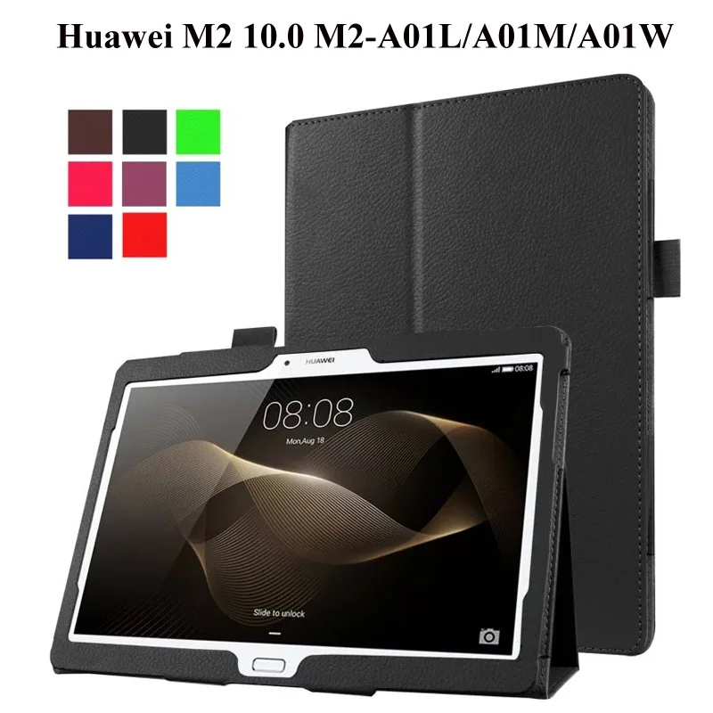 Ультратонкий кожаный смарт-чехол для Huawei M2 10 Женский/M2-A01L 1 дюйма чехол планшета m2