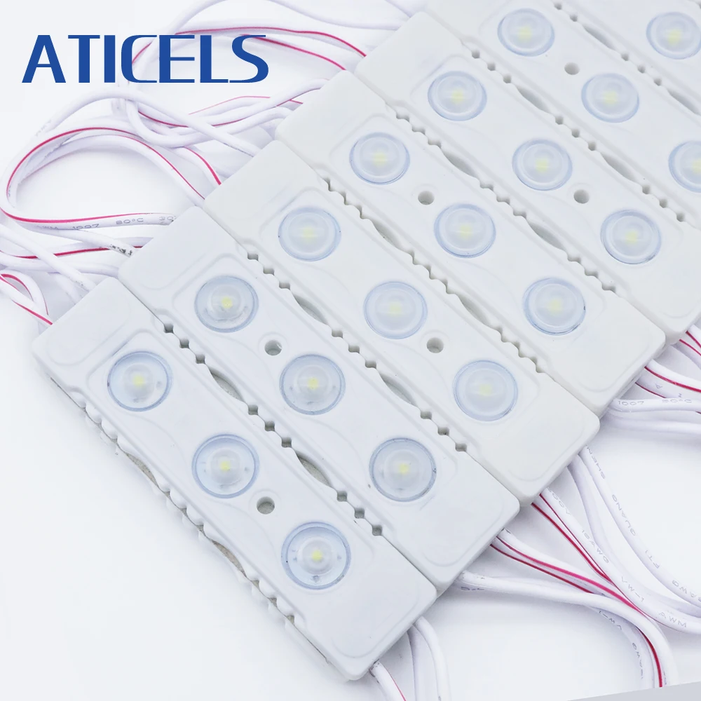 

20PCS 220V LED Modules 1.5W 3 LEDs IP65 Waterproof Injection Advertising Module Lights No Need Driver