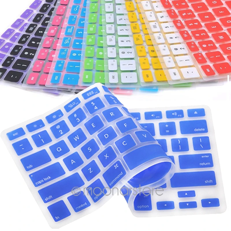 9Color Silicone Keyboard Cover Skin Keyboard Protective Film for All font b Apple b font font