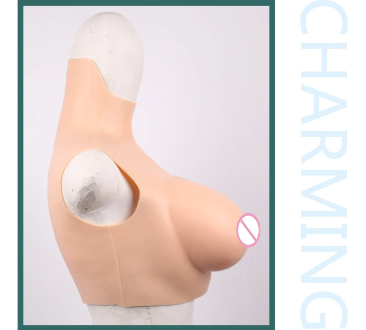 Eyung Breast Form Silicone Fake Breast Boobs Tit Realistic Silicone Breast Plate Chest for Crossdresser Sissy Transvestite Cosplay (7)