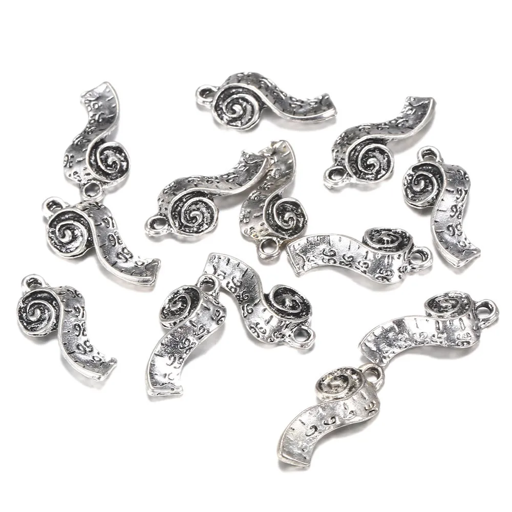 

20Pcs/lot Antique Sliver Color Alloy Vintage Tape measure Charms Sewing Machine Pendant Making Jewelry Diy Accessories Crafts