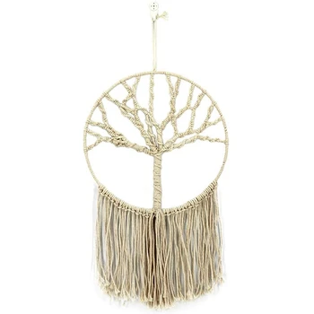 

Creative Hand-Woven Tapestry Circular Tree-Shaped Tassels Home Decoration Tapestry Delicate Tassels Simple and Elegant