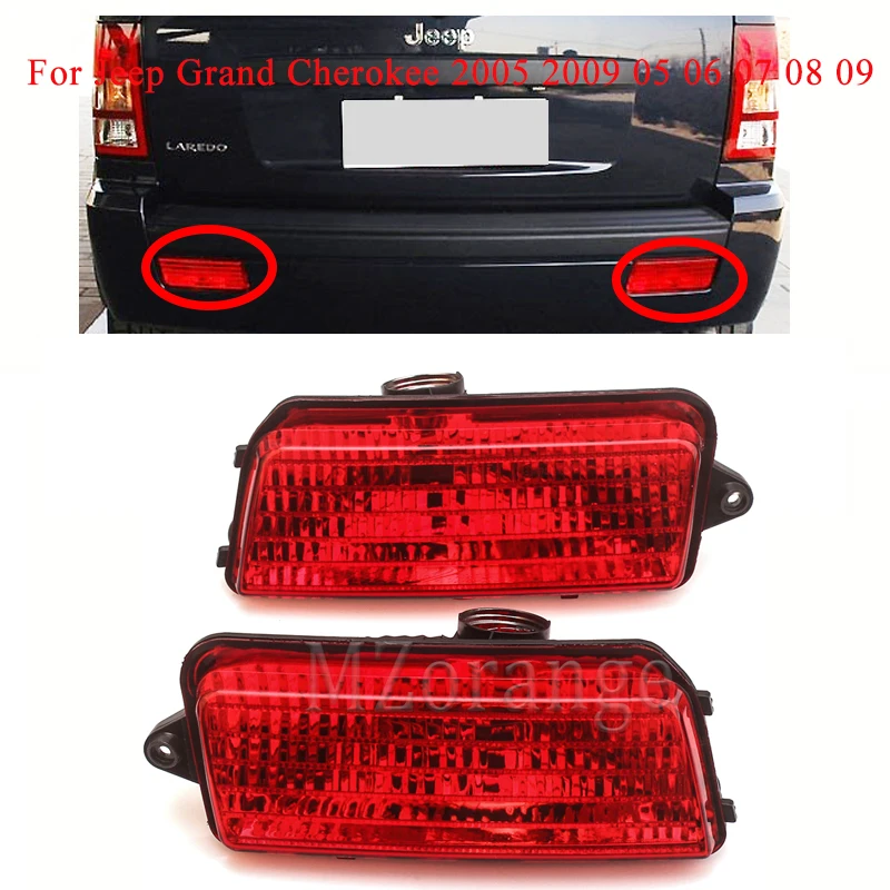 

For Jeep Grand Cherokee 2005 2009 05 06 07 08 09 Rear Bumper Reflector Light Warning Light Rear Brake Light Tail Stop Lamp