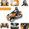 Wireless Radio Control Electric Motorcycle 1:10 Remote Control Vehicle Self Balanced Stunt 3 Wheels Car Outdoor Toys Child Gifts 4