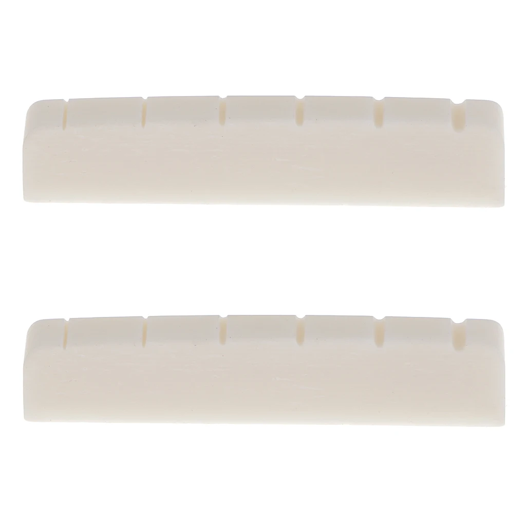 2pcs Ivory Buffalo Bone Nut Slotted for Les Paul LP Electric Guitars Makers