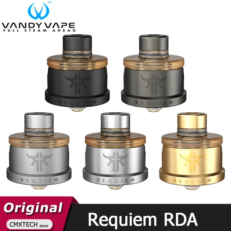 Оригинальный Vandy Vape Requiem RDA Tank 3 воздушные вытяжки DL RDL MTL VandyVape одна катушка Дека