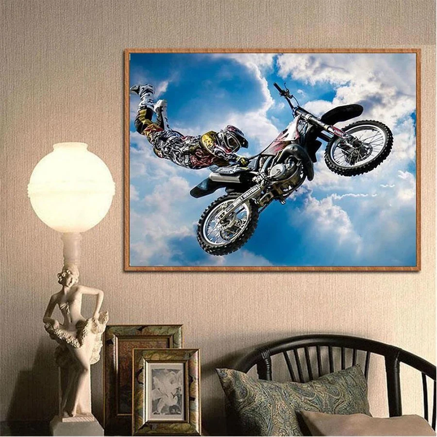 5D Diamond painting cross-stitch Sports Motobike Competition Racing Moto diamond embroidery rhinestones pictures Home decoration