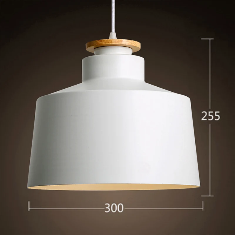 B style white Креативные деревянные подвесные светильники E27 110 В 220 В для индивидуального декора дерева и металла абажур подвесной светильник белый черный светильник - Цвет корпуса: B style white