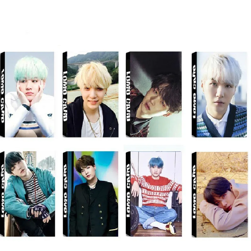 Hd 30 шт./компл. Kpop Bangtan Boys мин Юн Ки Suga 9 дизайн фото карты ПВХ карты самодельные ЛОМО карта Фотокарта