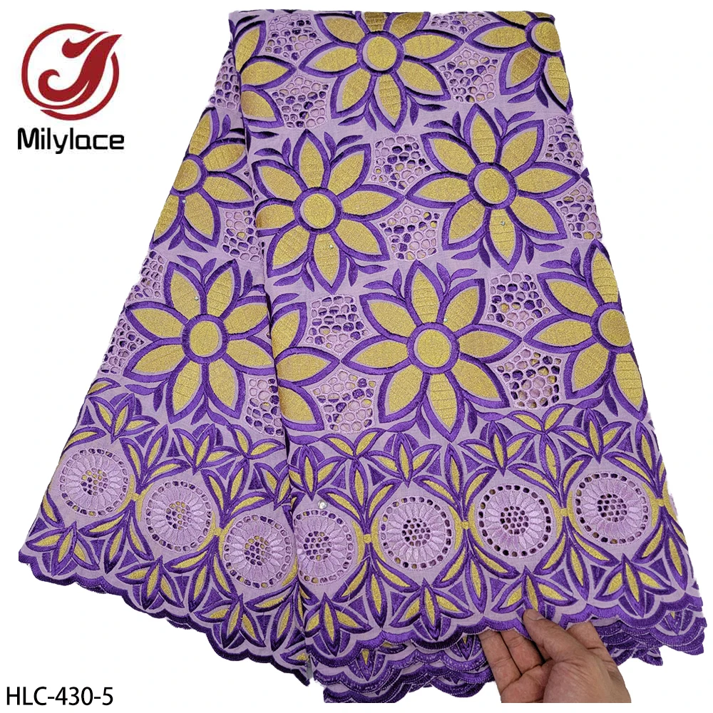 

Swiss Lace Fabric with African Print Fabric of African Dress Women Wedding 5 Yards Per Lot CDW 436