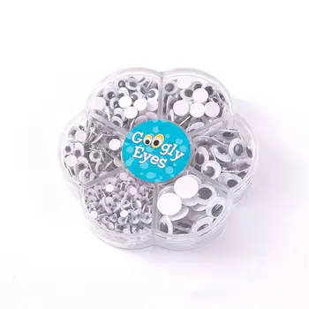 

Universal 700Pcs 4/5/6/7/8/10/12mm Total Mixed Googly Eyes Self-adhesive DIY