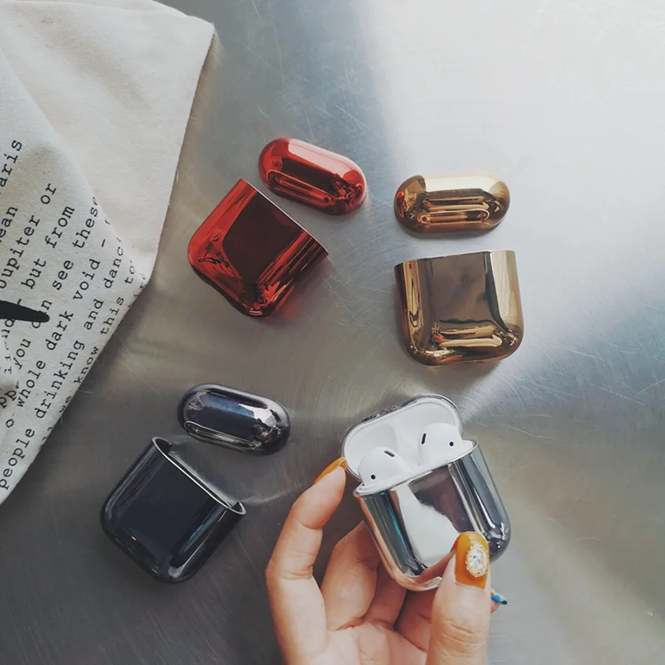 Беспроводные Bluetooth наушники чехол для Airpods 2 чехол Роскошный Жесткий защита от пыли чехол Защитный чехол для Apple Air Pods аксессуары