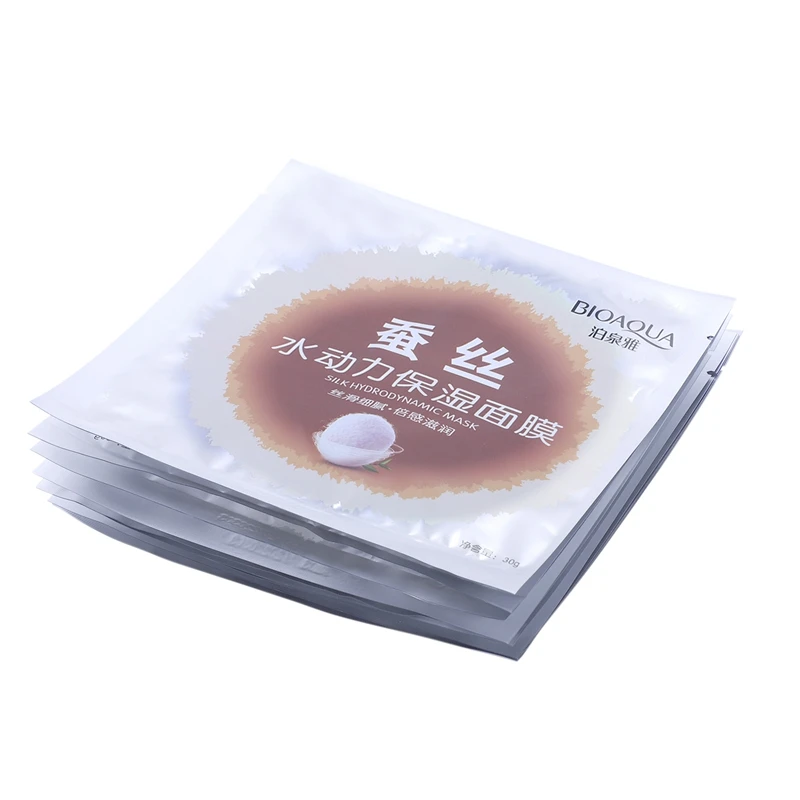 Bioaqua10Pcs Шелковая Маска увлажняющая усадка пор контроль масла отбеливающая маска для лица увлажняющая уход за кожей лица