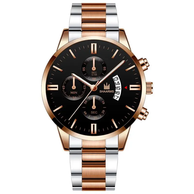 

Luxury Sport Business Watch Men'S Stainless Steel Analog Quartz Wristwatch Male Man Fashion Date Watches Relogio Masculino