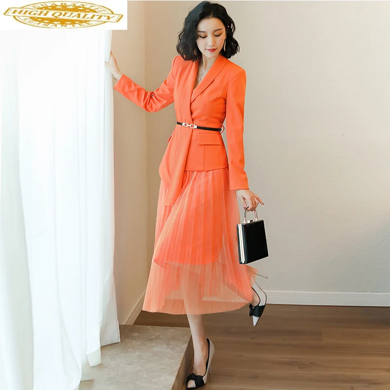 ^Cheap 2020 Lente Herfst Vrouwen Kantoor Jurk Elegante Dames Formele Pak Tops + Mesh Rok Casual Tweedelige Set Vrouwen Kleding ZT1980 ^Cheap 2020 Lente Herfst Vrouwen Kantoor Jurk Elegante Dames Formele Pak Tops + Mesh Rok Casual Tweedelige Set Vrouwen Kleding ZT1980