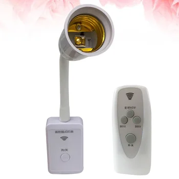 

E27 Remote Control Lampholder Dimming Timing LED Light Bulb Base with for Home Bar with US Plug - Light Bulb and Battery Not Inc