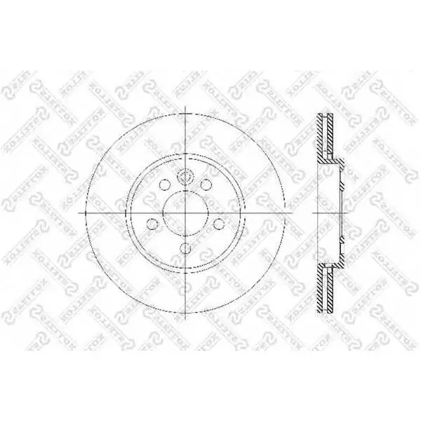 Диск тормозной передний Rover 75 1.8-2.5/2.0TD 99 STELLOX 6020-4