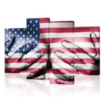 

Diamond Painting Full Drill 5D Embroidery American Flag With Hands Embroidery Home Decor Craft Art