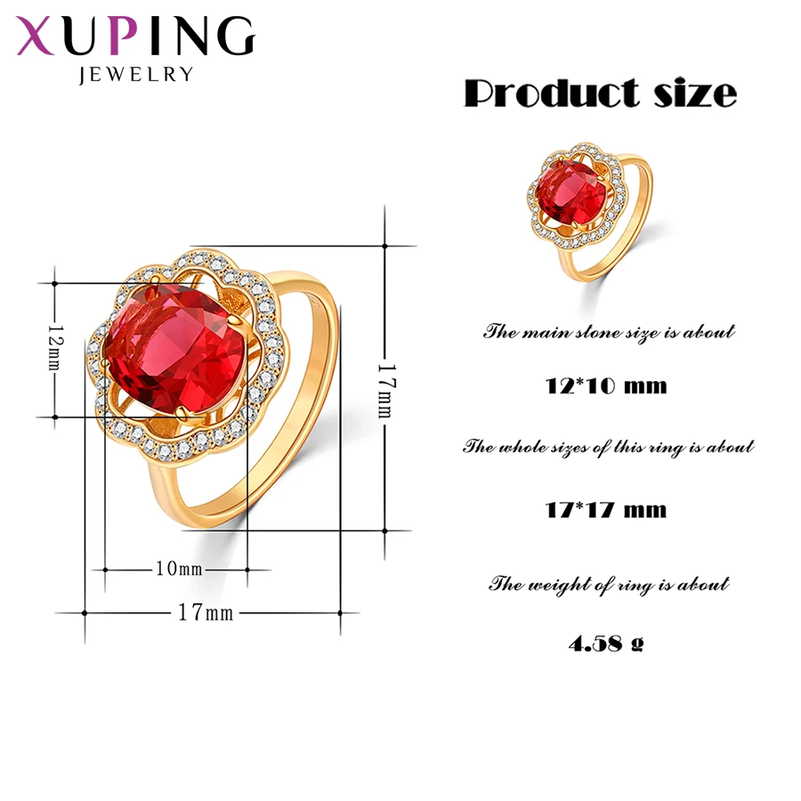 Finger Rings,Womens Ring,Jewelry Rings,Ring Jewelry Xuping Jewelry Fashion Simple Multicolor Stone Promotion Gold Plated Charm Ring for Women Girl Rings 13147