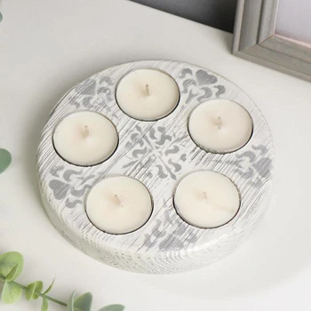 

Candlestick with candle "Disc" Provence 2x14.5x14.5 cm d = 4 cm 2796774